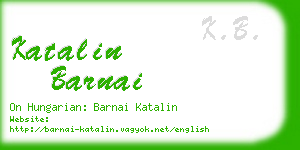 katalin barnai business card